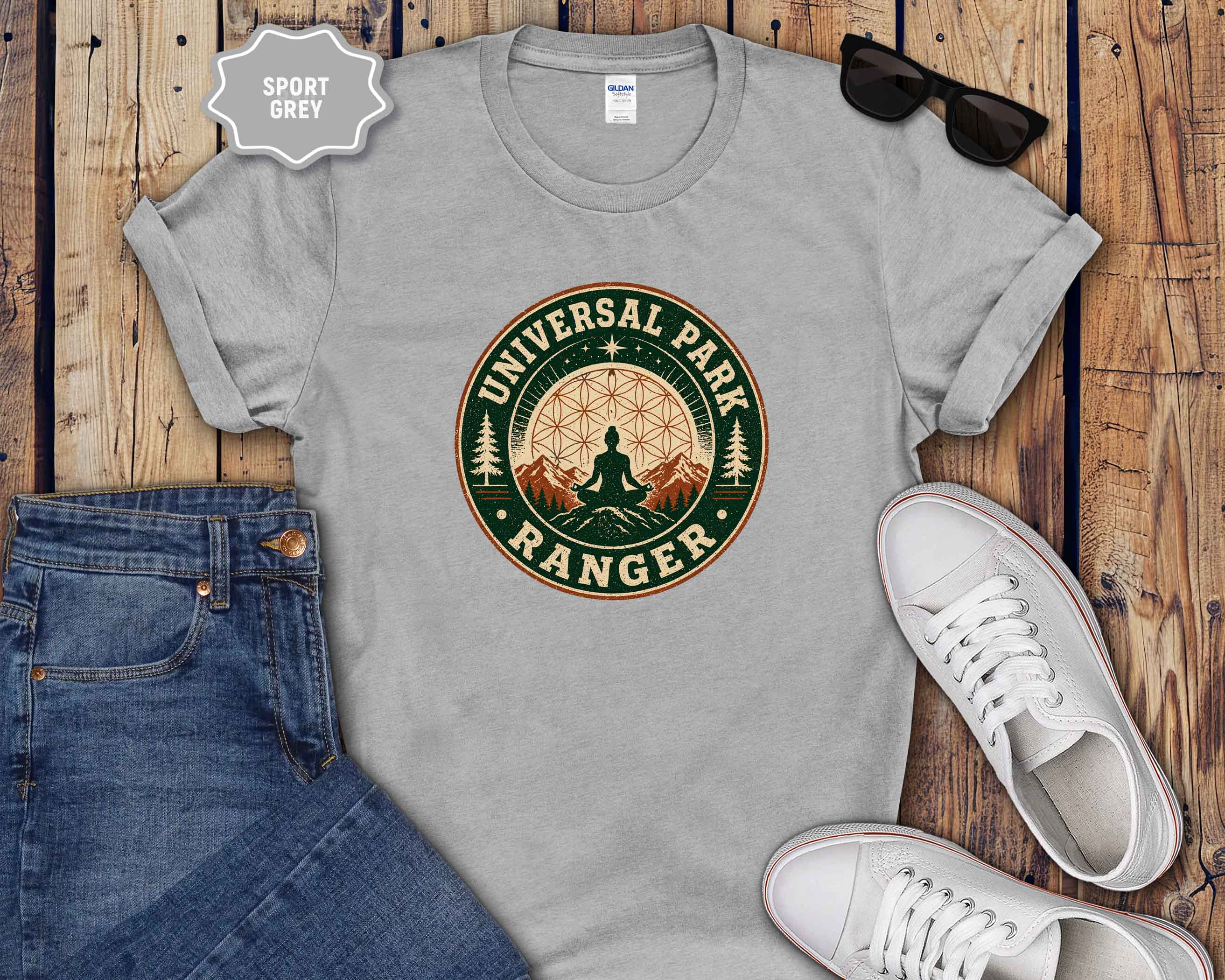 Universal Park Ranger T-Shirt — Retro Outdoor Yoga Nature Badge