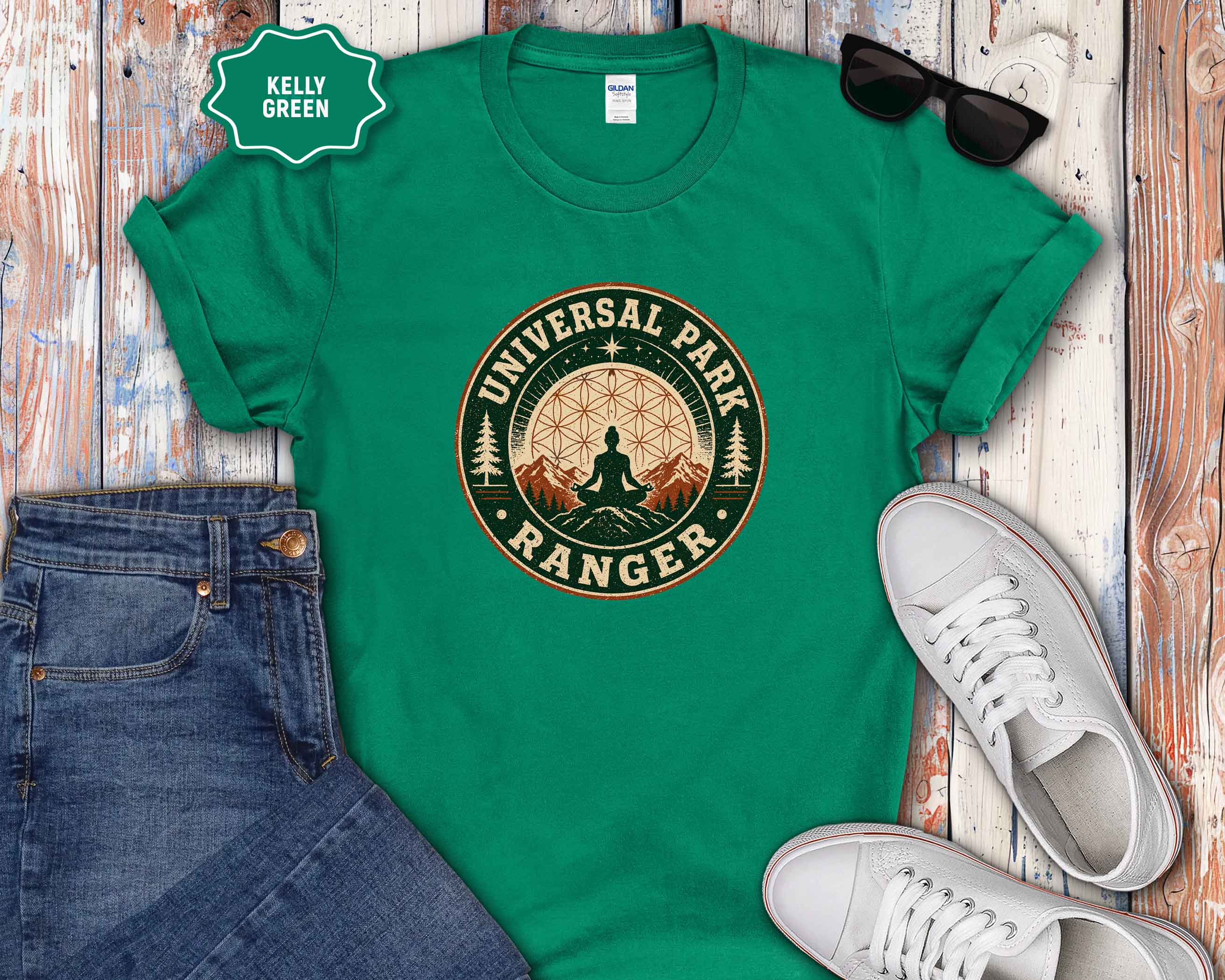 Universal Park Ranger T-Shirt — Retro Outdoor Yoga Nature Badge