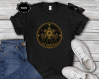 Sacred Geometry T-Shirt — Metatron’s Cube Circular Design