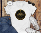 Sacred Geometry T-Shirt — Metatron’s Cube Circular Design