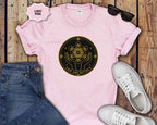 Sacred Geometry T-Shirt — Metatron’s Cube Circular Design