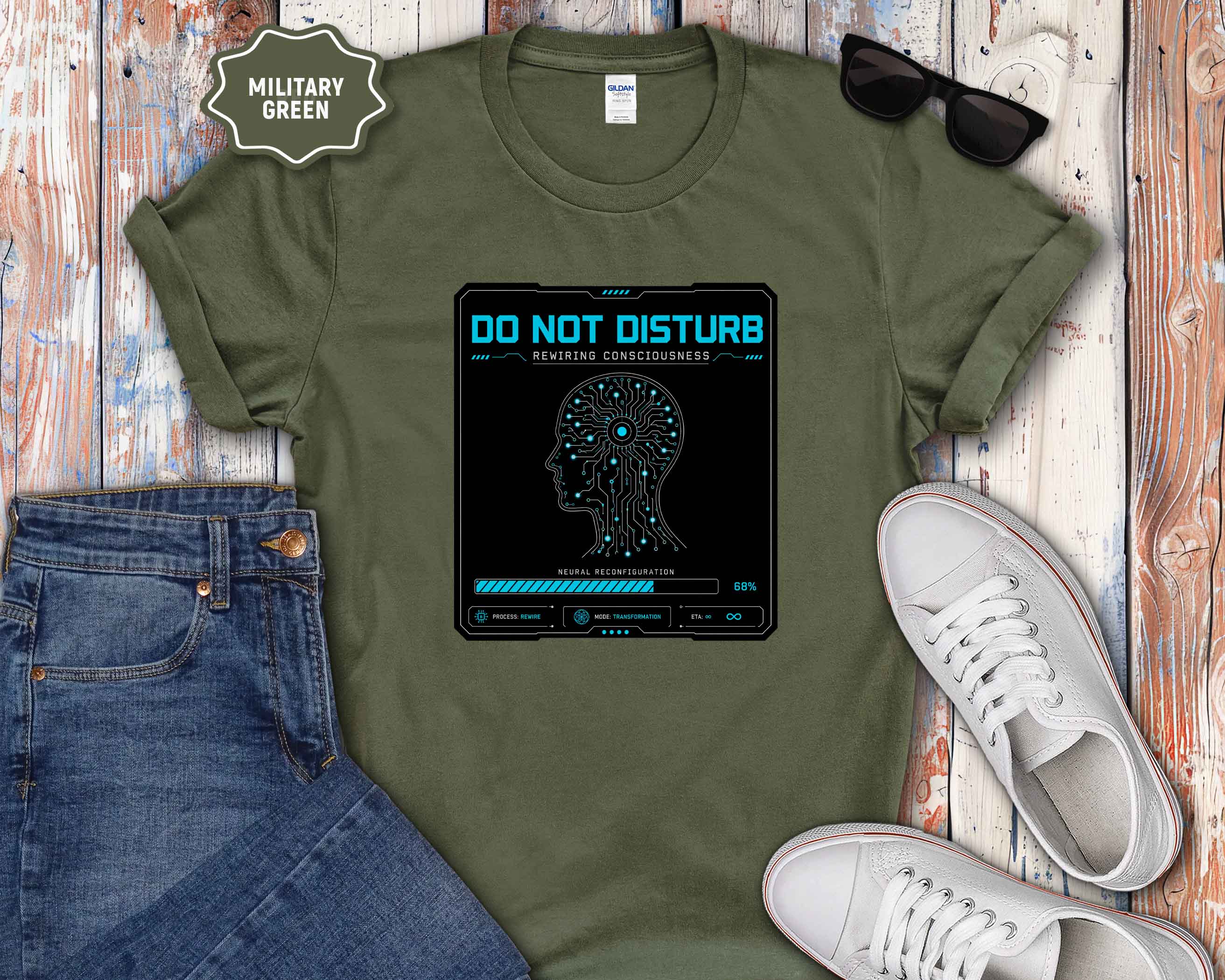 Do Not Disturb - Rewiring Consciousness- Neural Graphic T‑Shirt