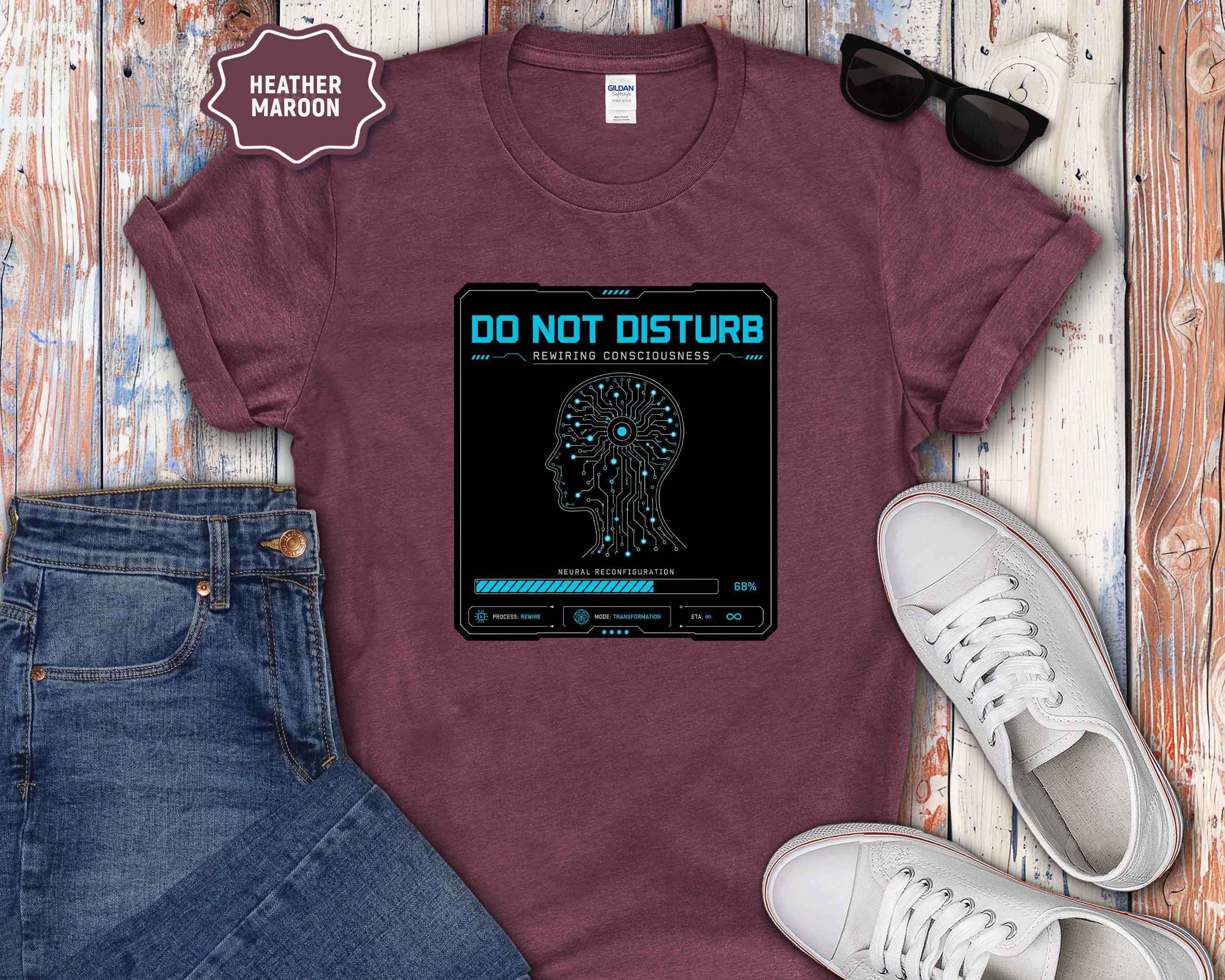 Do Not Disturb - Rewiring Consciousness- Neural Graphic T‑Shirt