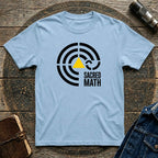 Sacred Math Graphic T-Shirt — Geometric Triangle & Maze Design