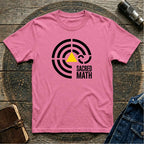 Sacred Math Graphic T-Shirt — Geometric Triangle & Maze Design