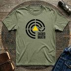 Sacred Math Graphic T-Shirt — Geometric Triangle & Maze Design