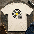 Sacred Math Graphic T-Shirt — Geometric Triangle & Maze Design