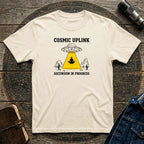 Cosmic Uplink T-Shirt — UFO Meditation Graphic Tee ("Ascension in Progress")