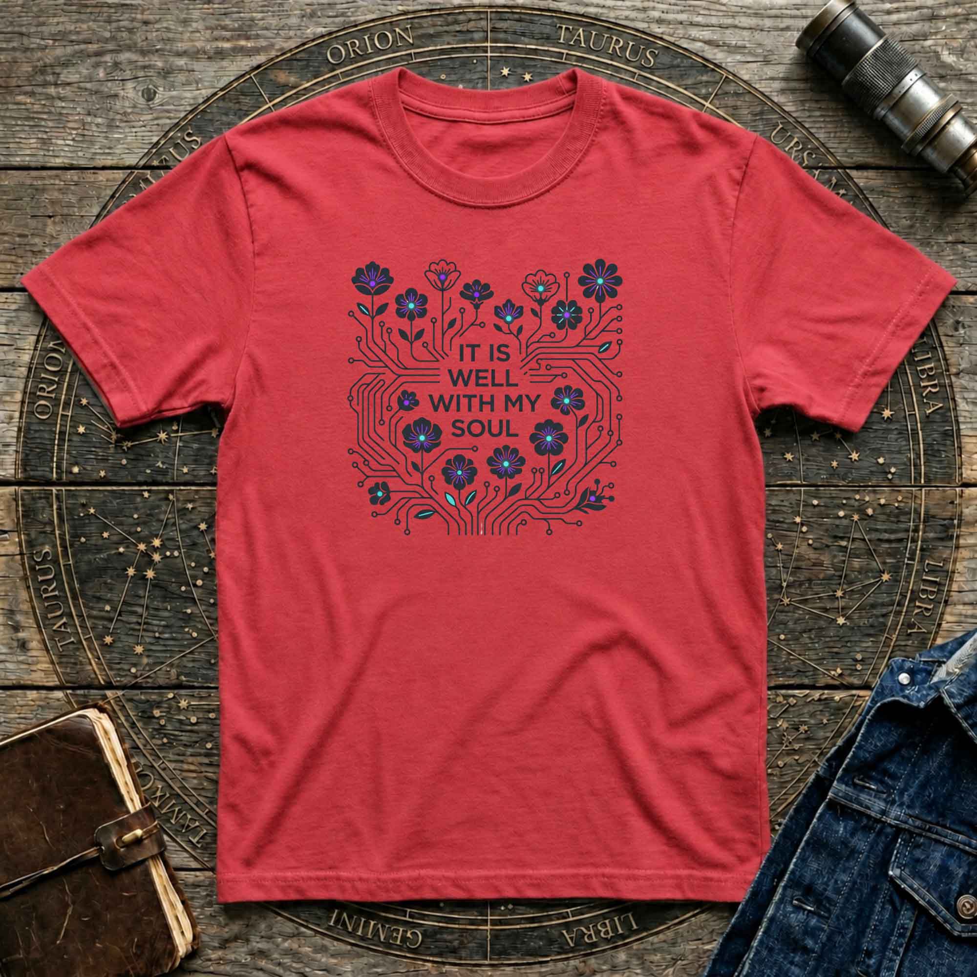It Is Well With My Soul Floral T-Shirt — Inspirational Comfort Tee