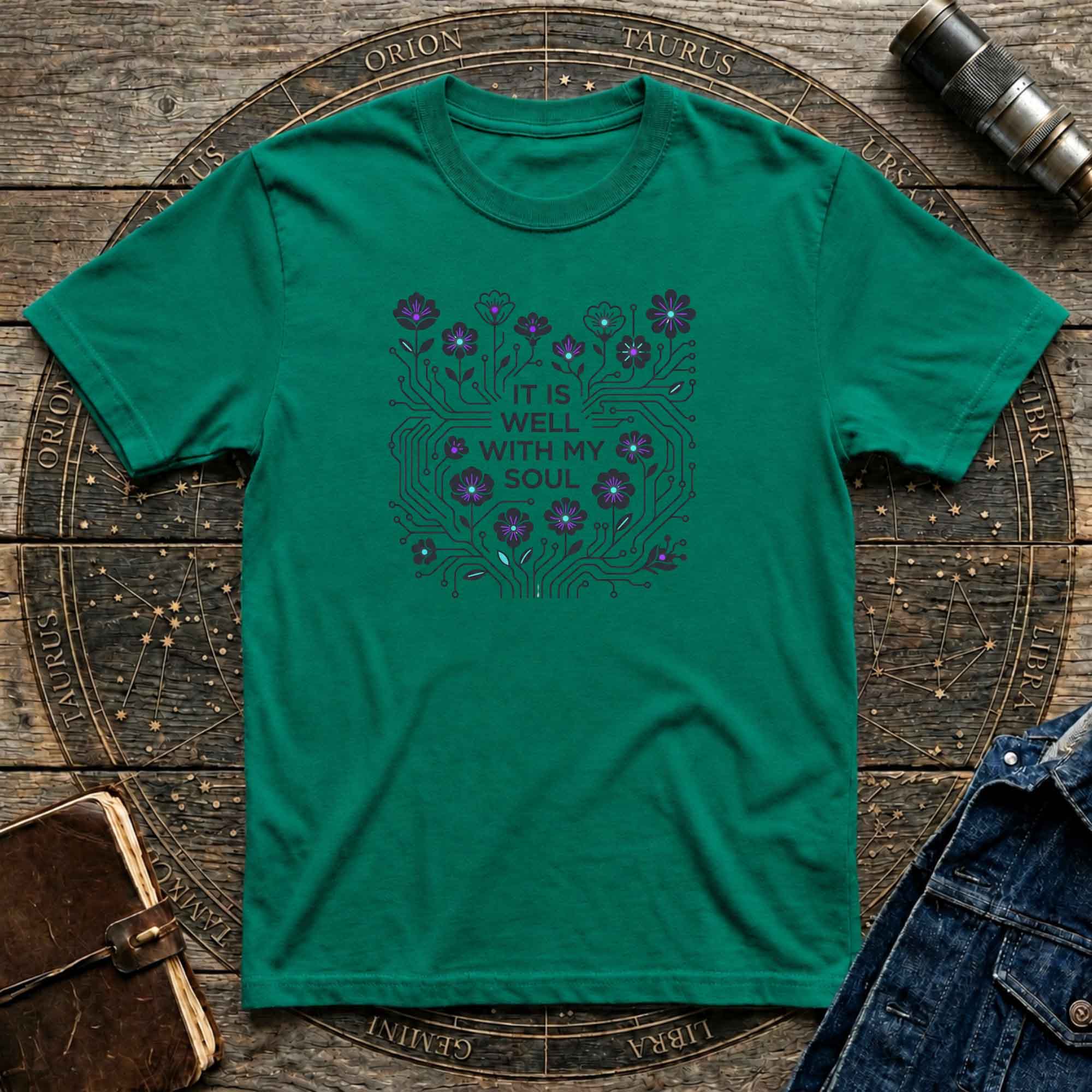It Is Well With My Soul Floral T-Shirt — Inspirational Comfort Tee