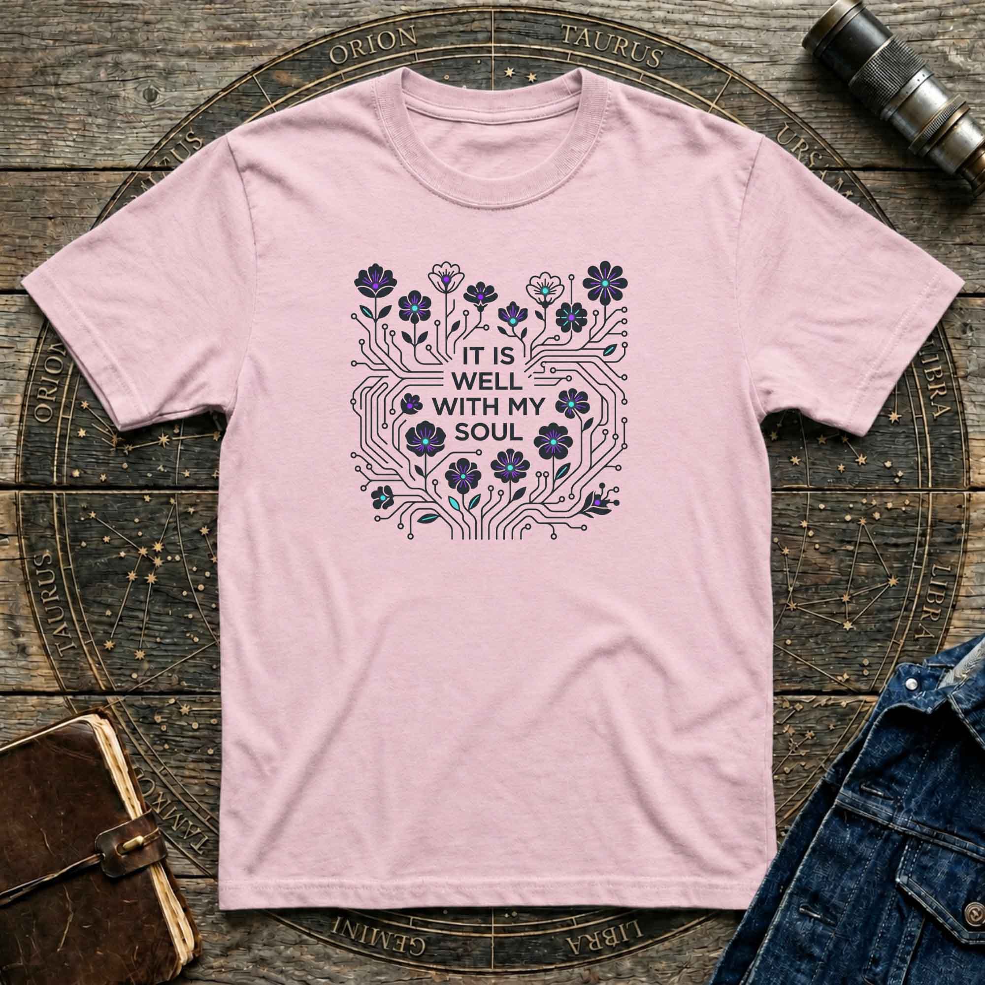 It Is Well With My Soul Floral T-Shirt — Inspirational Comfort Tee