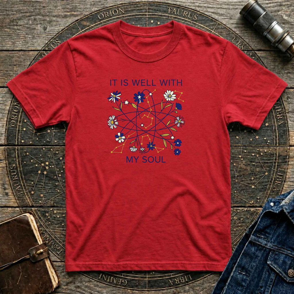 T-Shirt “It Is Well With My Soul” Floral Graphic Tee