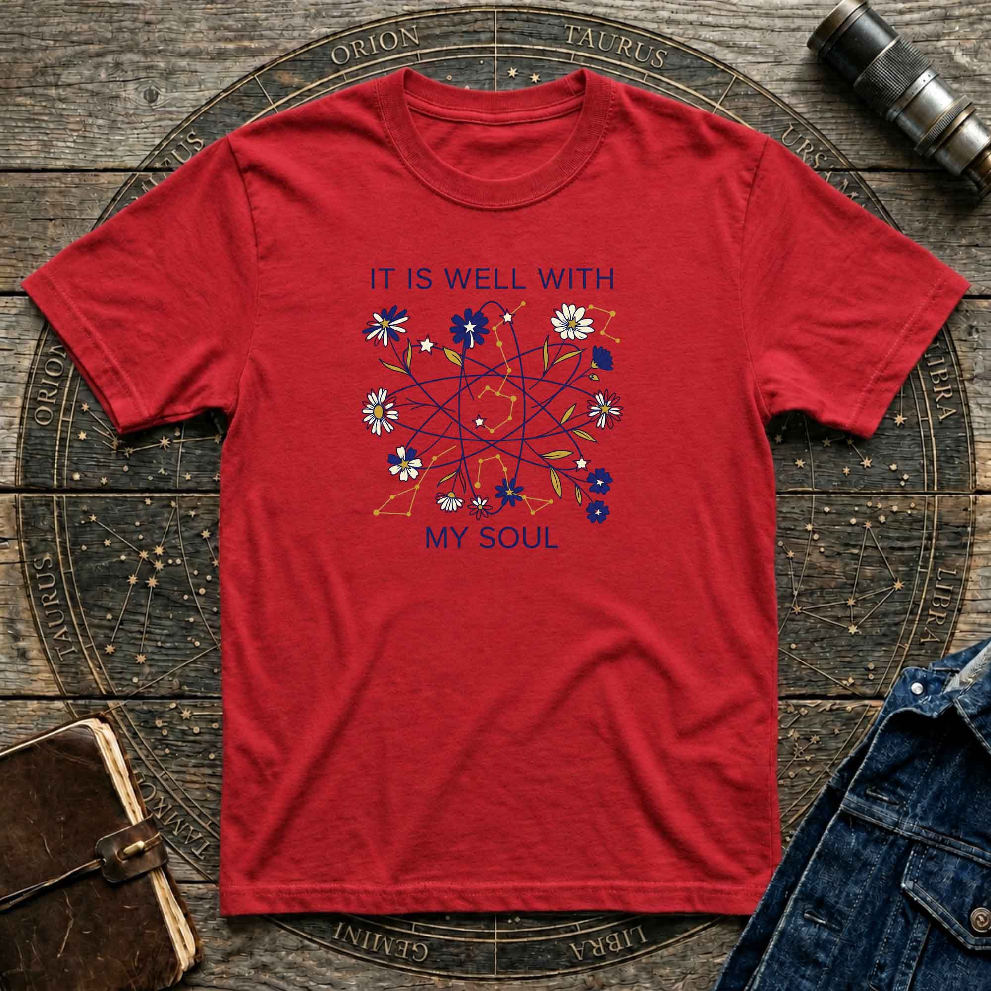 T-Shirt “It Is Well With My Soul” Floral Graphic Tee