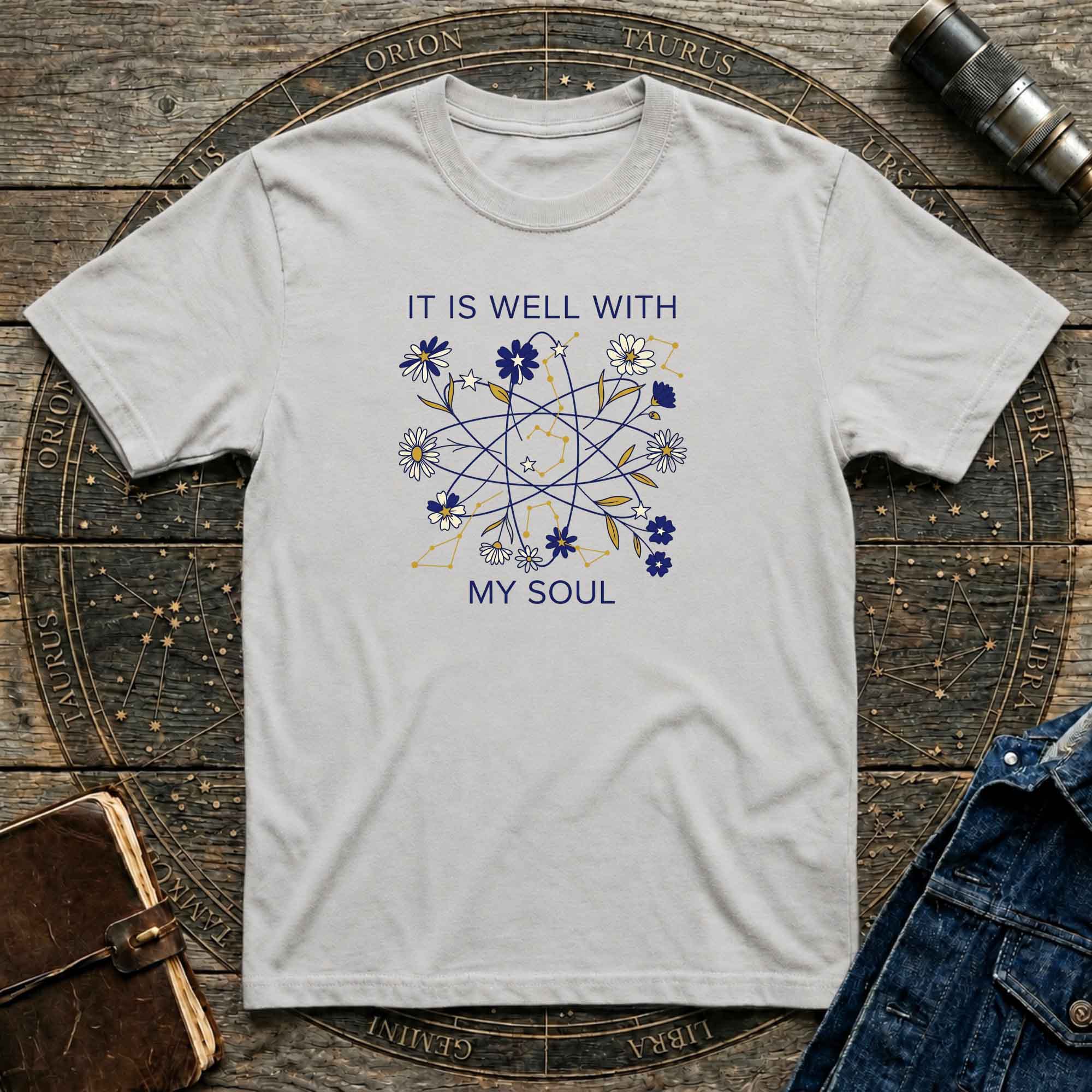T-Shirt “It Is Well With My Soul” Floral Graphic Tee