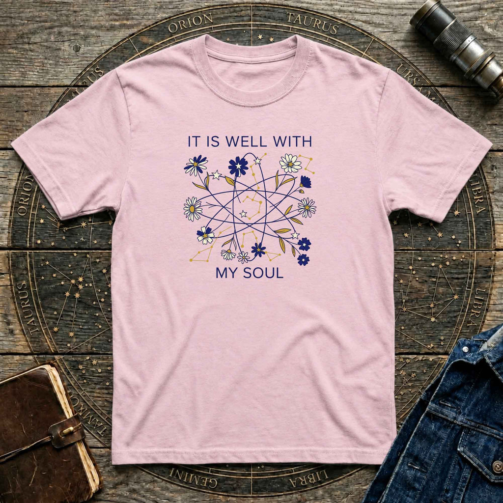 T-Shirt “It Is Well With My Soul” Floral Graphic Tee
