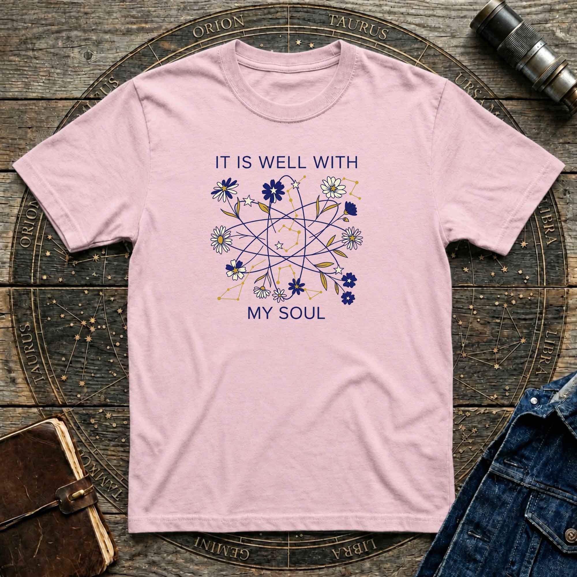 T-Shirt “It Is Well With My Soul” Floral Graphic Tee