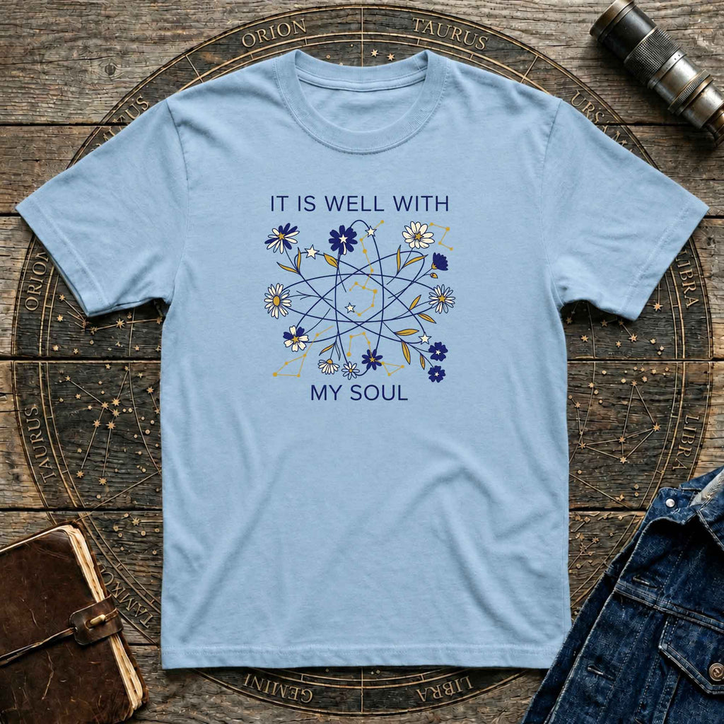 T-Shirt “It Is Well With My Soul” Floral Graphic Tee