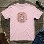 Lion Geometric Tee — Floral Mandala Lion Graphic T-Shirt