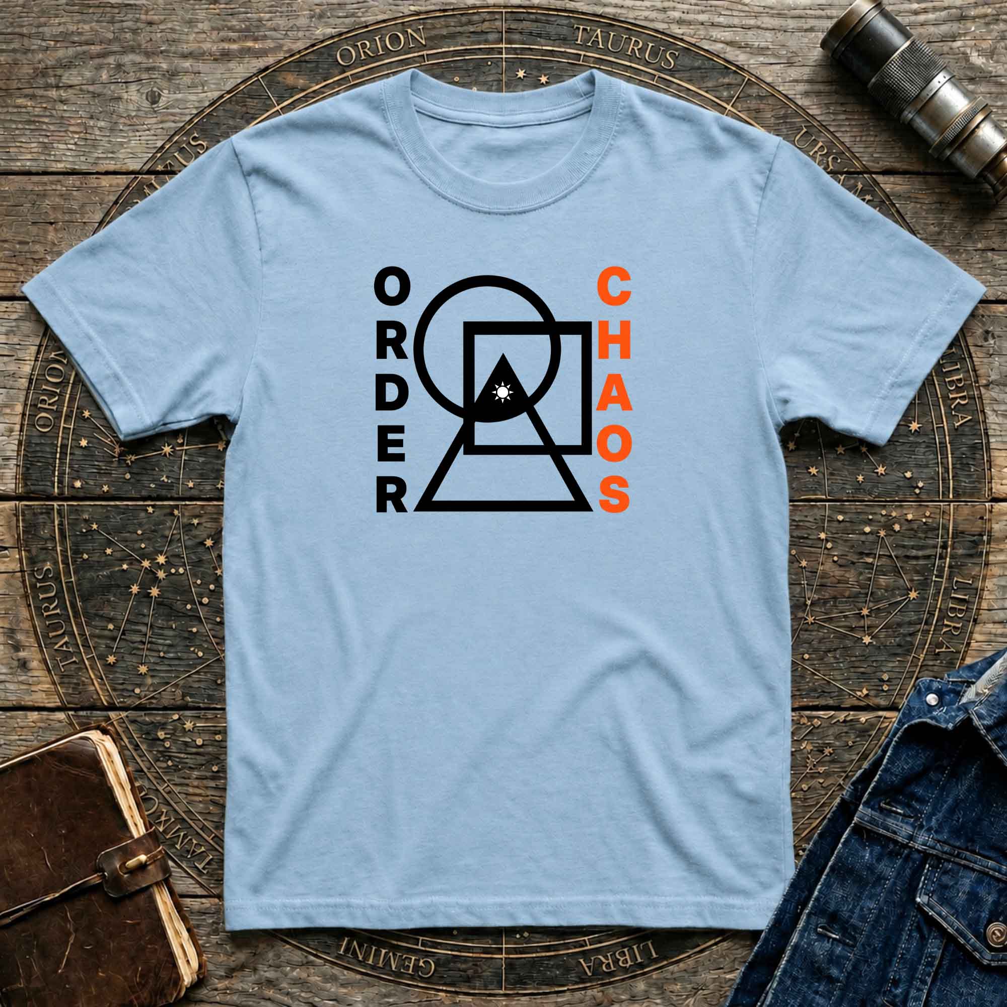 Order vs Chaos Graphic T-Shirt — Modern Geometric Design