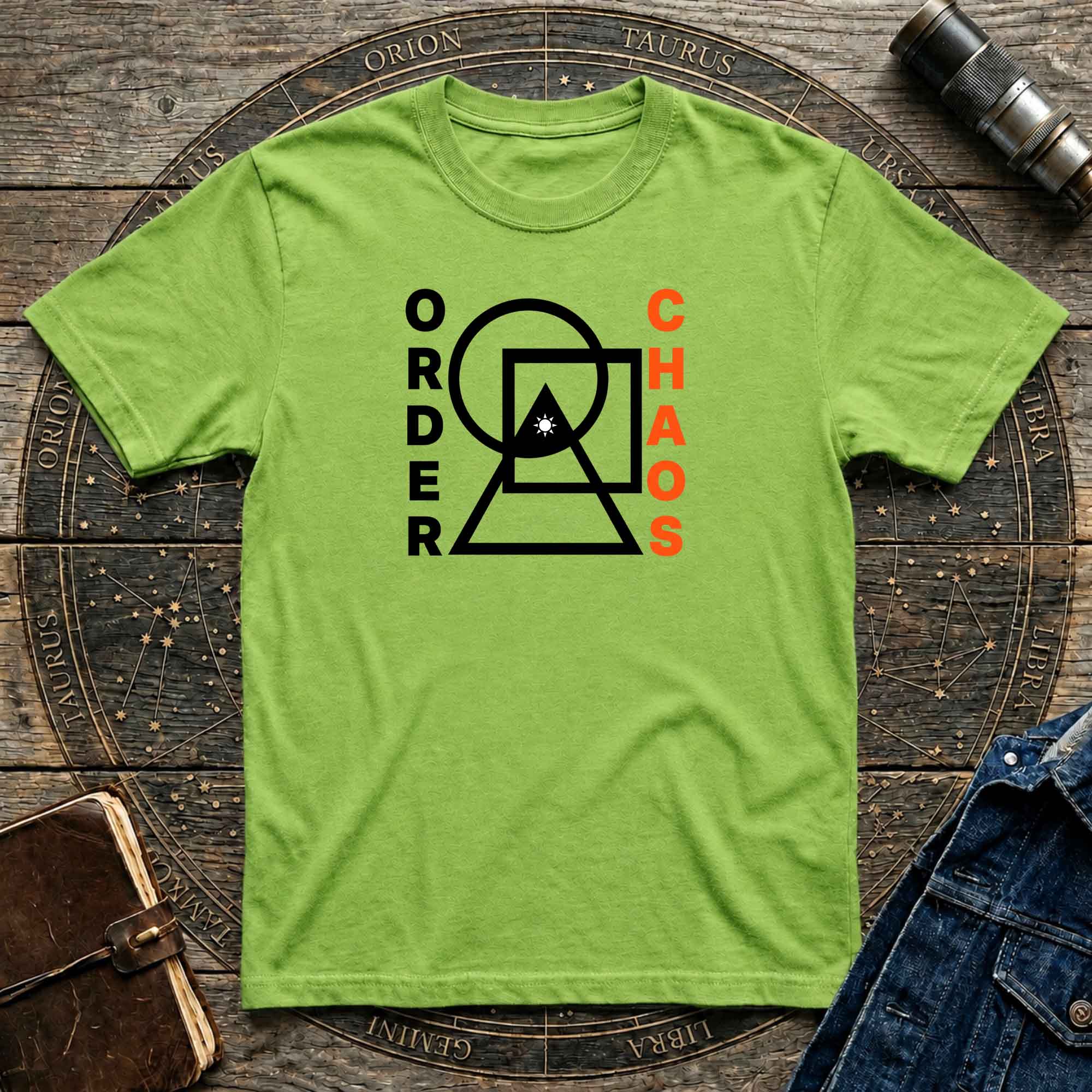 Order vs Chaos Graphic T-Shirt — Modern Geometric Design