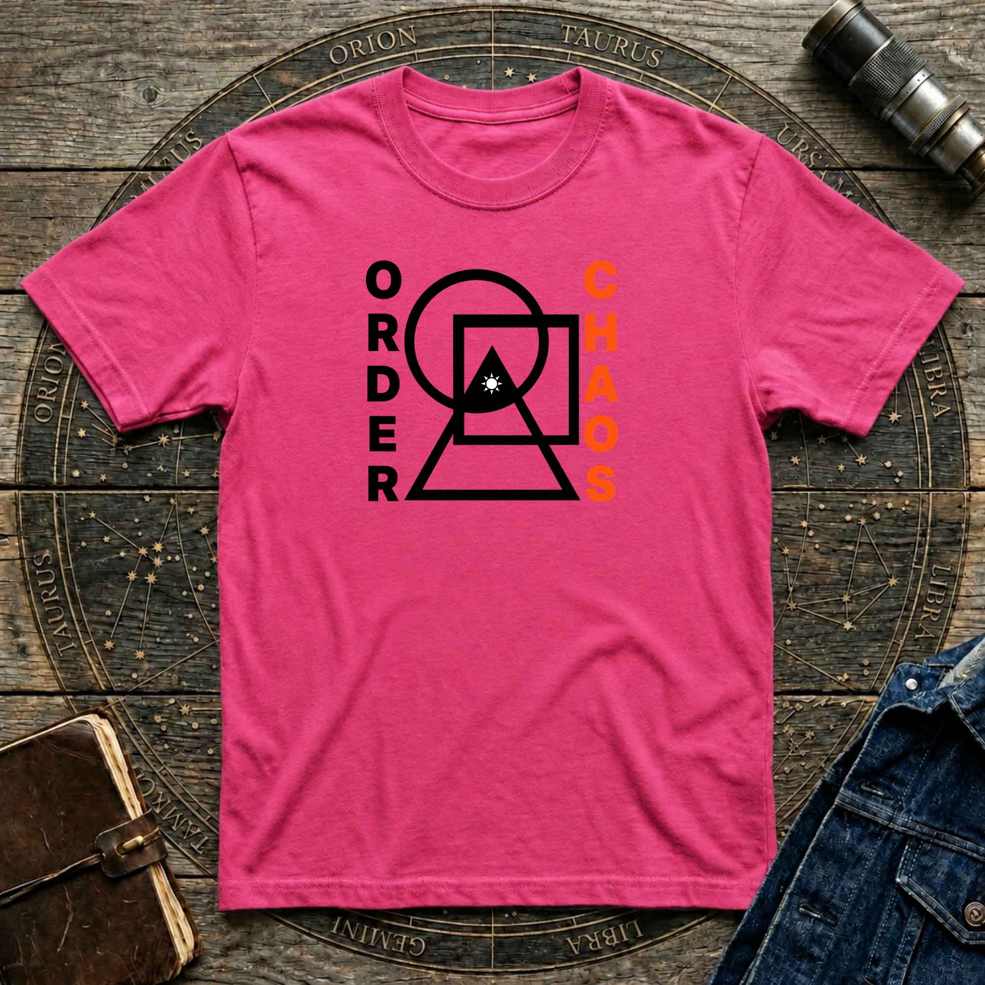 Order vs Chaos Graphic T-Shirt — Modern Geometric Design