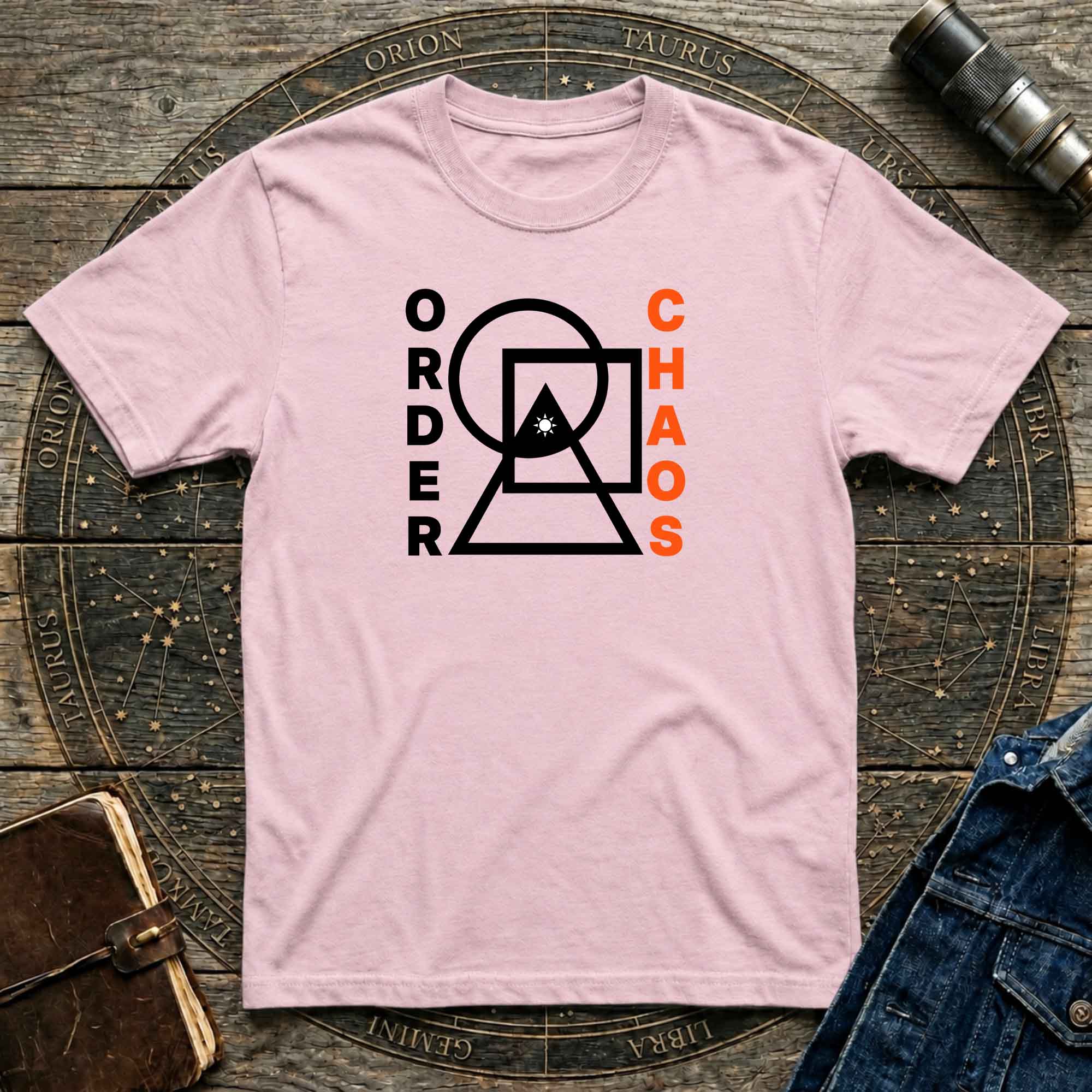 Order vs Chaos Graphic T-Shirt — Modern Geometric Design
