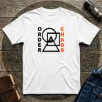 Order vs Chaos Graphic T-Shirt — Modern Geometric Design