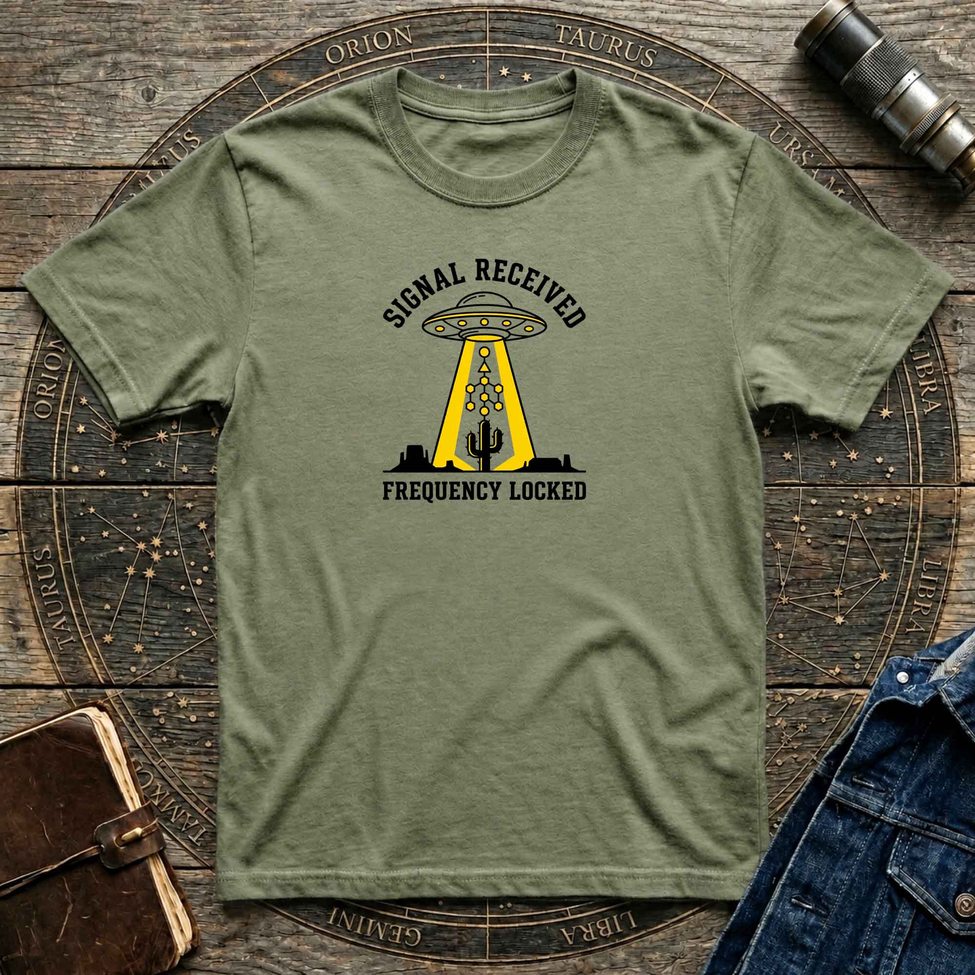 Signal Received / Frequency Locked Alien Abduction Graphic Tee