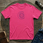 Celestial Sun & Crescent Moon T‑Shirt — Minimal Graphic Tee