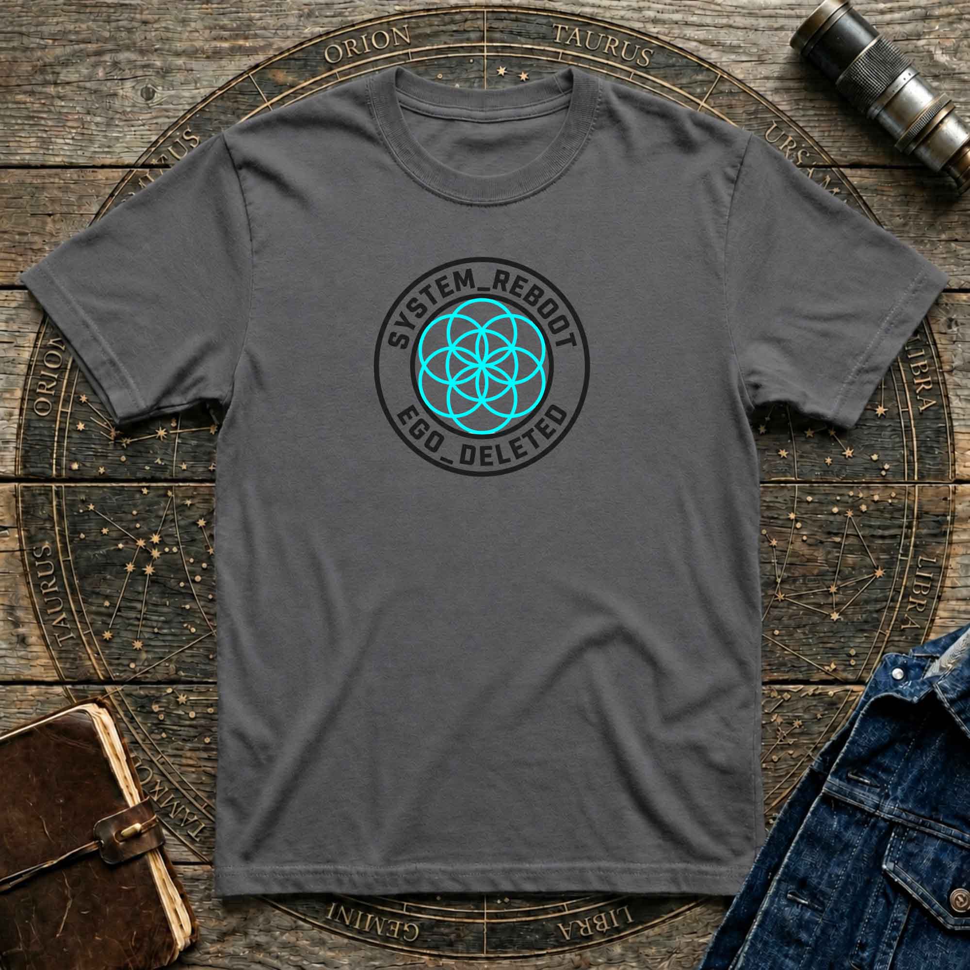 System Reboot  — "Ego Deleted" Sacred Geometry Graphic T-Shirt