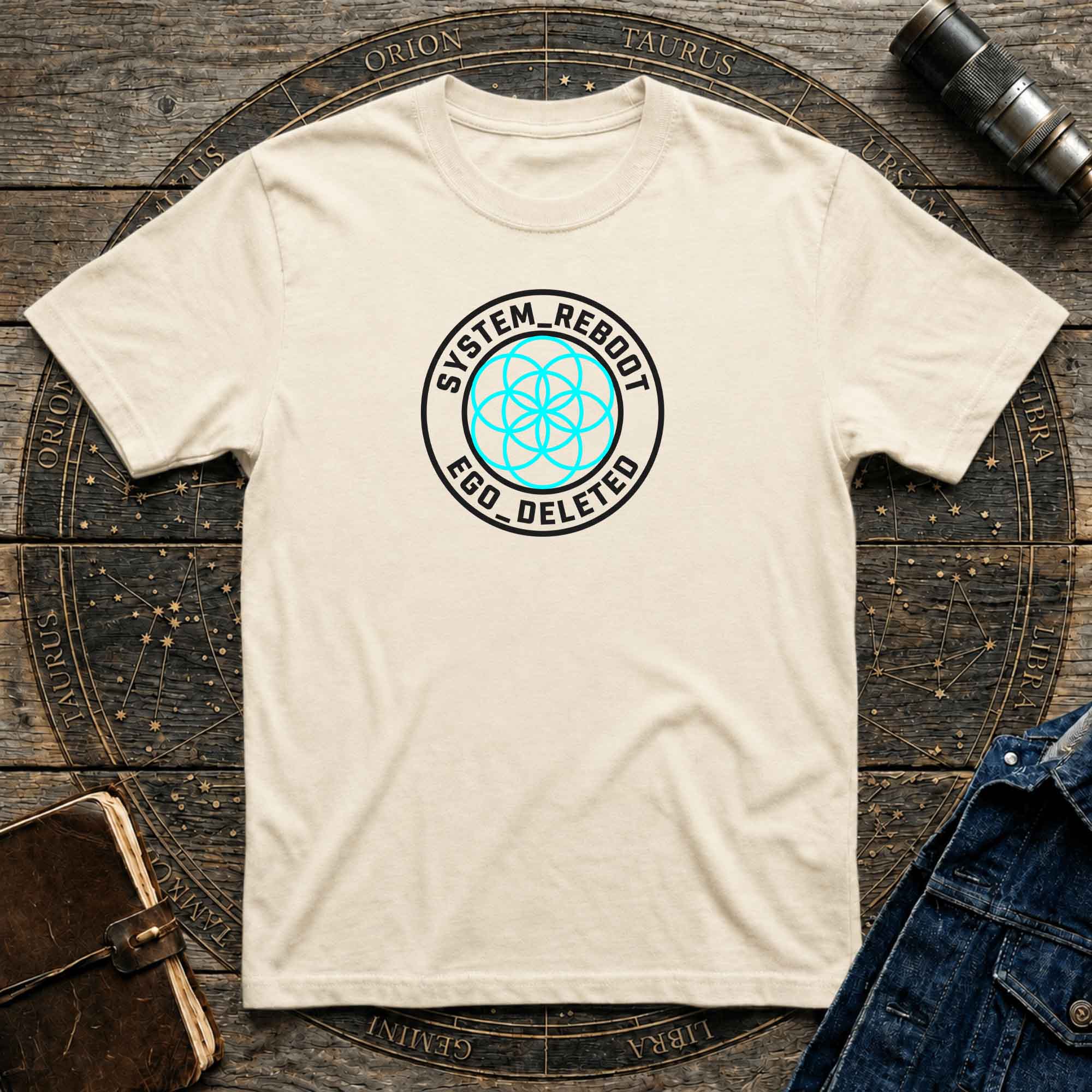 System Reboot  — "Ego Deleted" Sacred Geometry Graphic T-Shirt