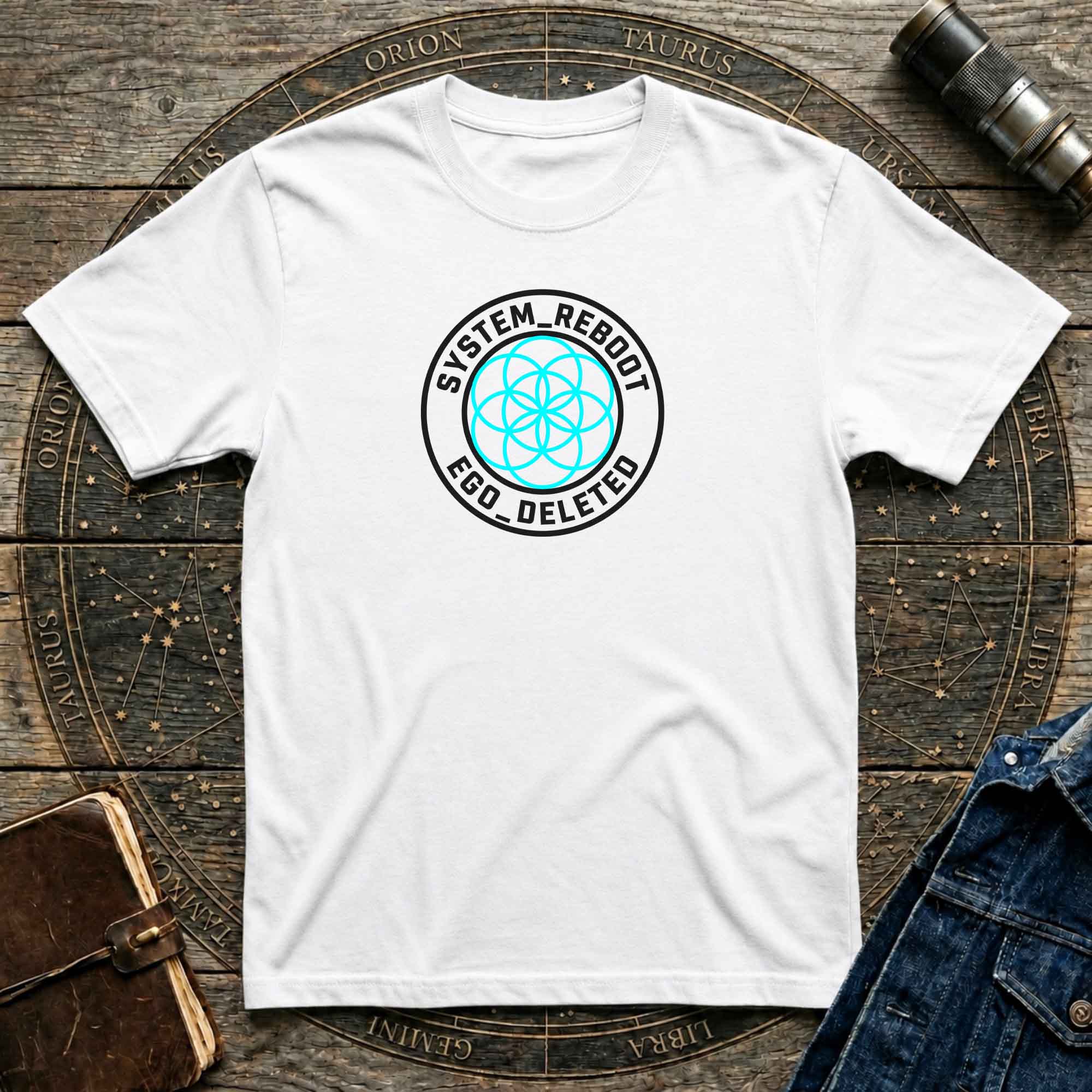 System Reboot  — "Ego Deleted" Sacred Geometry Graphic T-Shirt