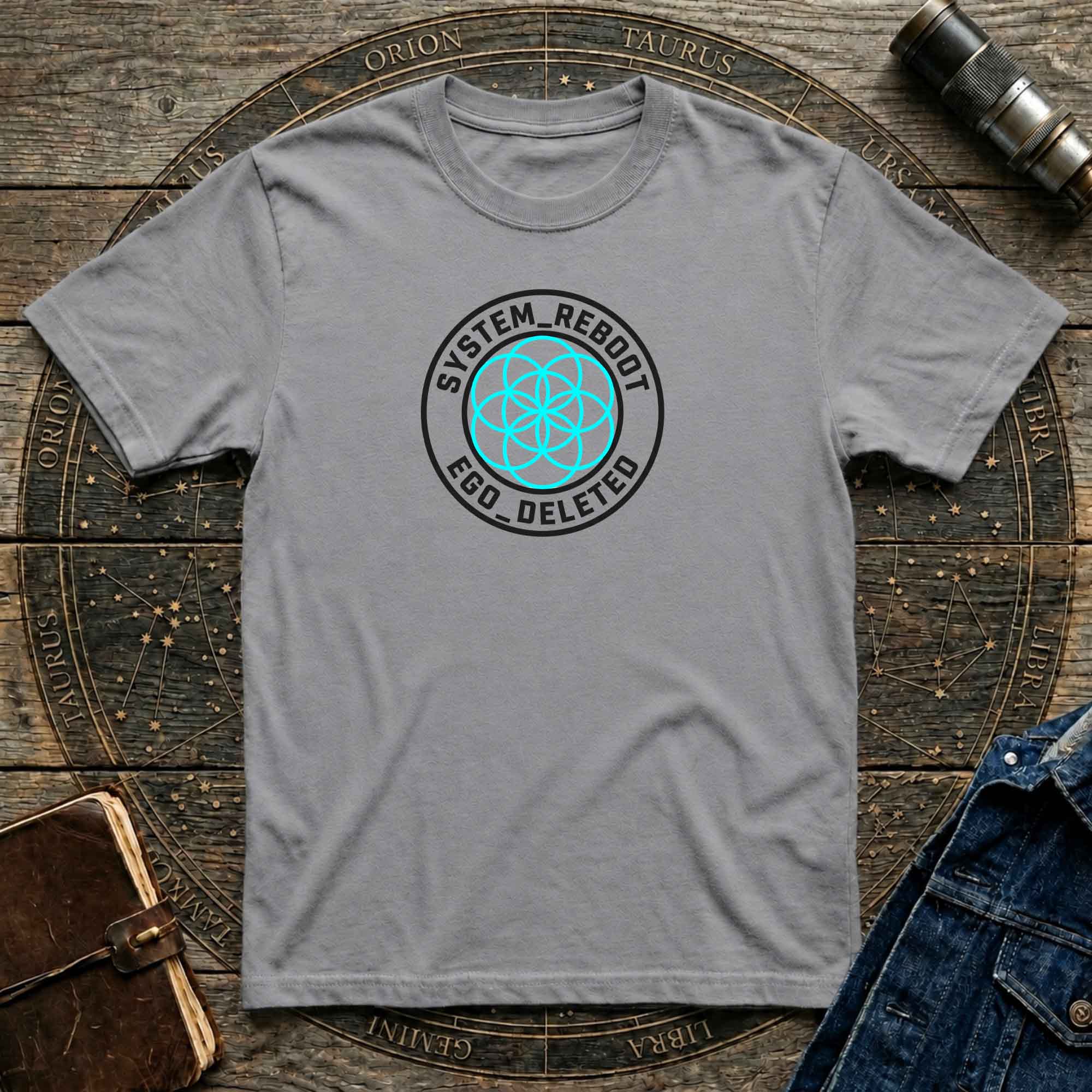 System Reboot  — "Ego Deleted" Sacred Geometry Graphic T-Shirt