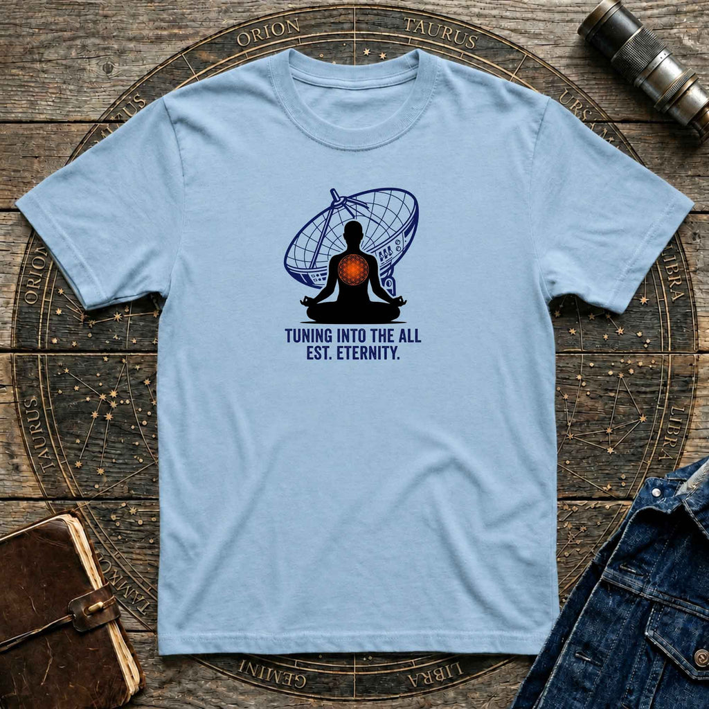 Meditation T-Shirt — "Tuning Into The All" Spiritual Yoga Tee