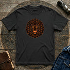 Lion Mandala T-Shirt — Geometric Floral Lion Graphic Tee