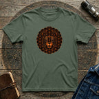 Lion Mandala T-Shirt — Geometric Floral Lion Graphic Tee