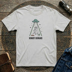 Alien Cow Abduction humor Graphic Tee
