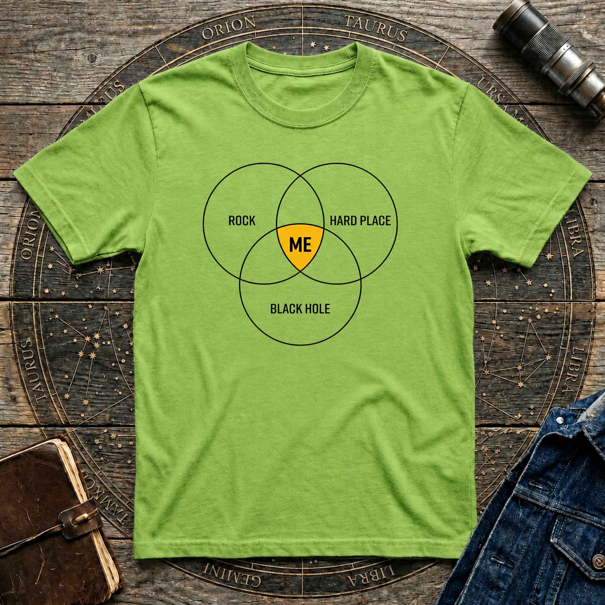 Rock, Hard Place Humor Tee
