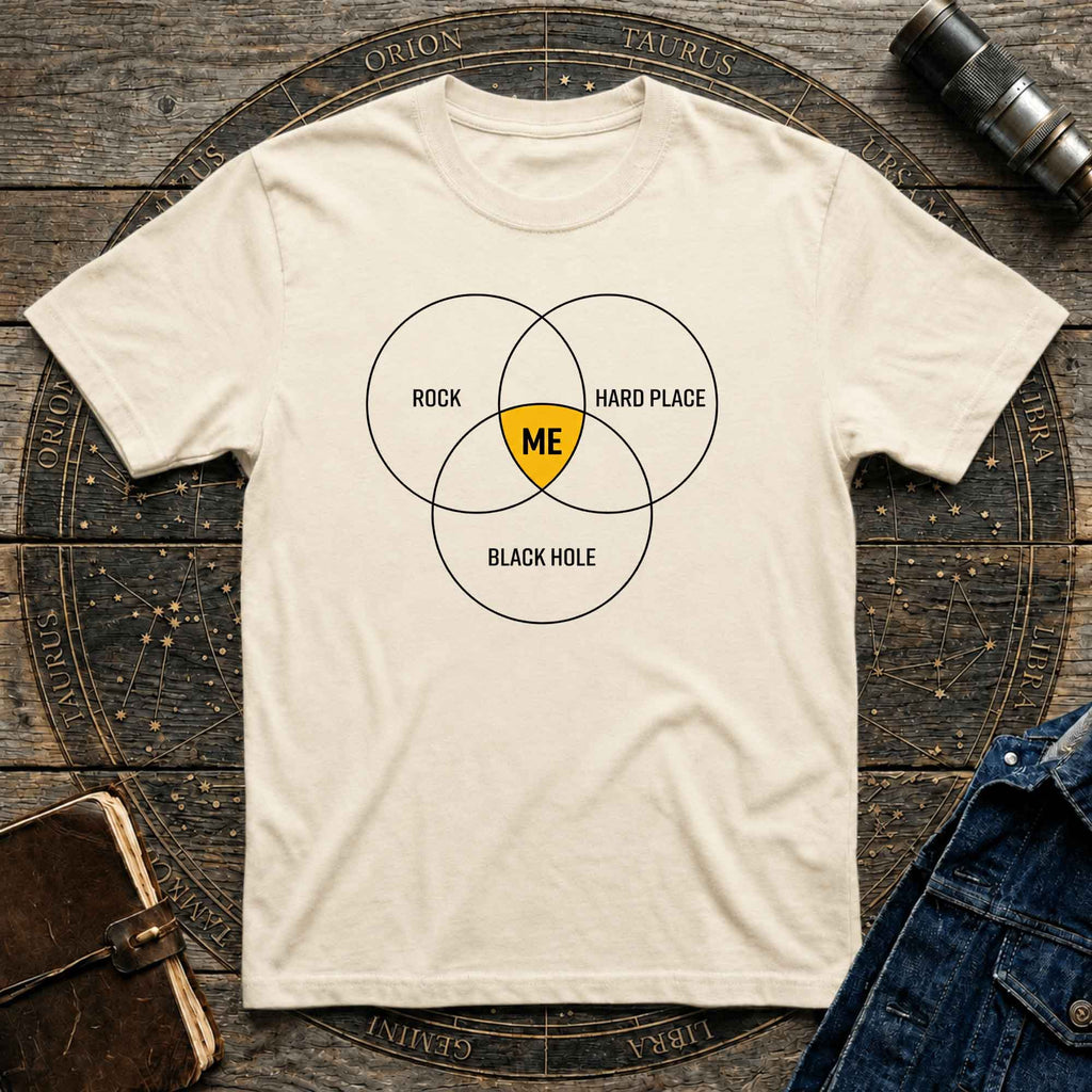 Rock, Hard Place Humor Tee