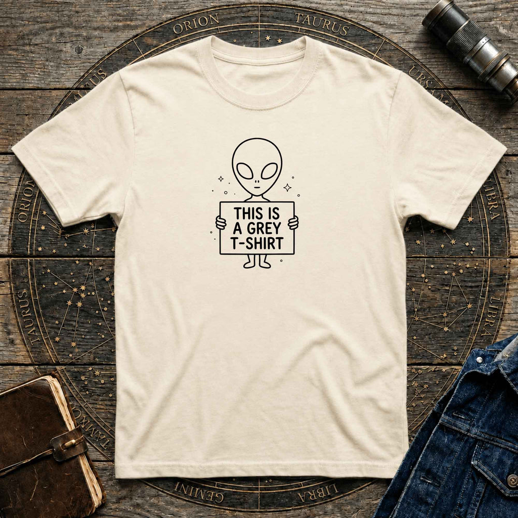 Grey Alien Pun Graphic Tee Humour