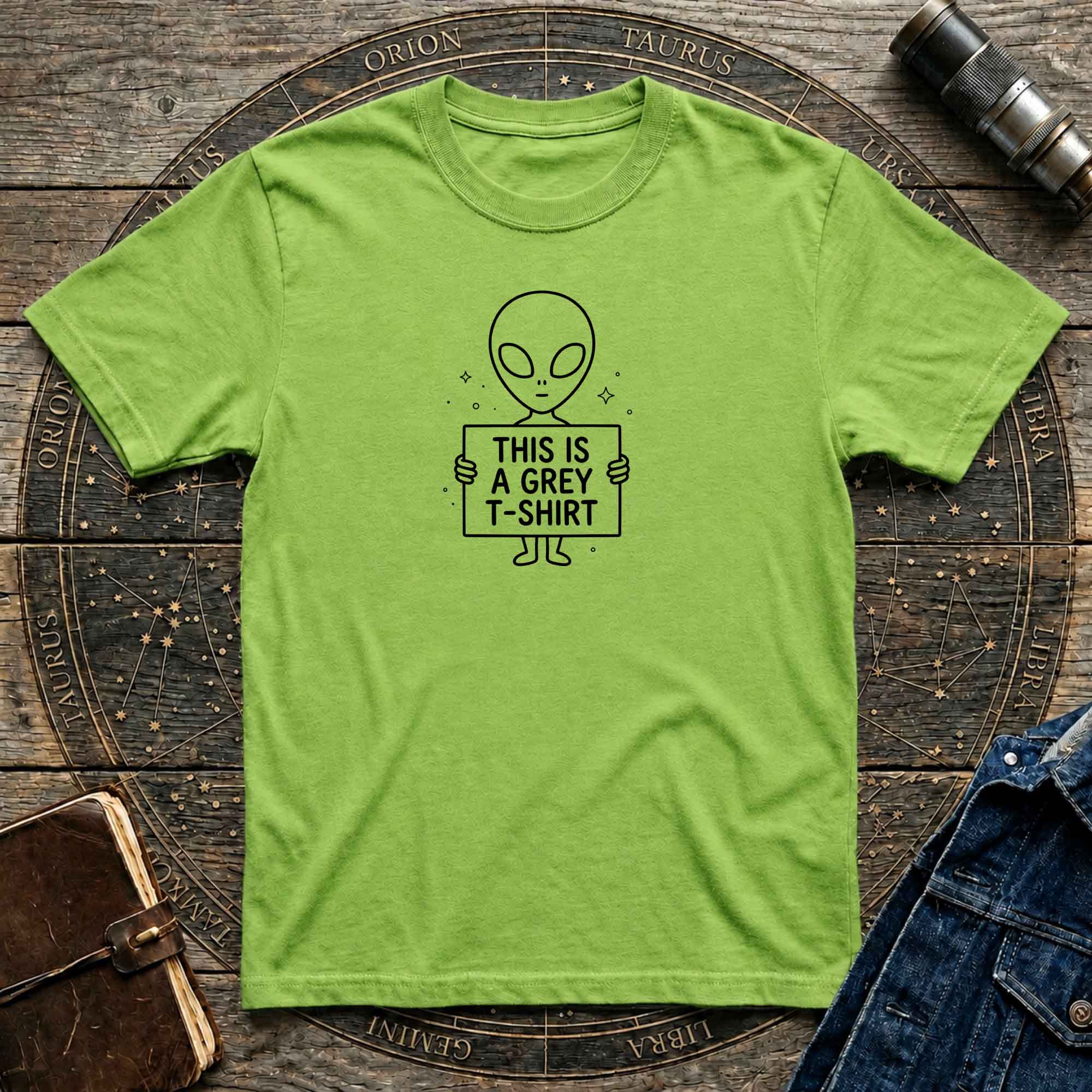 Grey Alien Pun Graphic Tee Humour