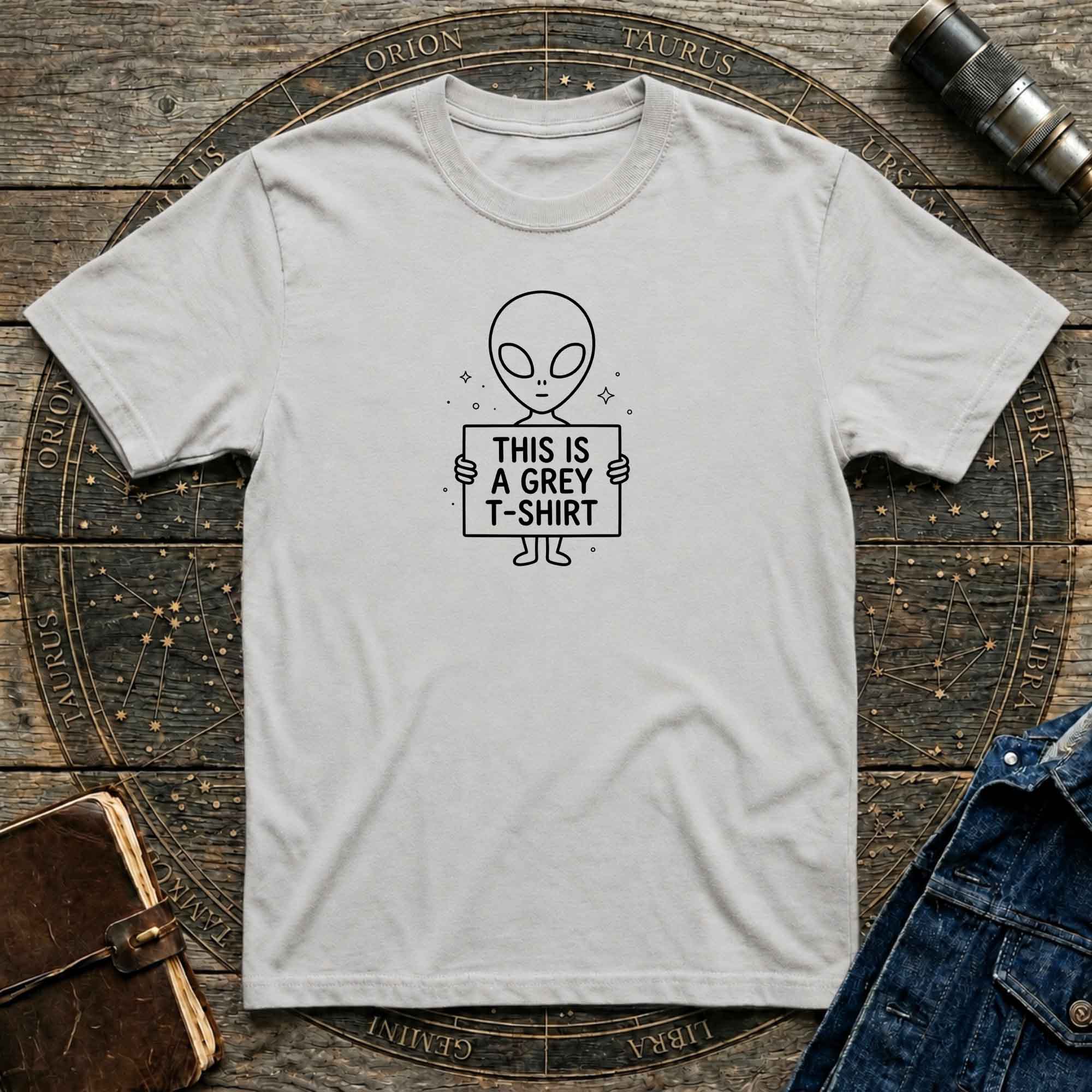 Grey Alien Pun Graphic Tee Humour