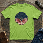 Patriotic USA Flag Mandala Graphic Tee