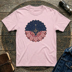 Patriotic USA Flag Mandala Graphic Tee