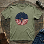 Patriotic USA Flag Mandala Graphic Tee