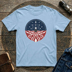 Patriotic Cosmic American Flag Mandala Graphic T-Shirt
