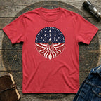 Patriotic Cosmic American Flag Mandala Graphic T-Shirt