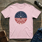 Patriotic Cosmic American Flag Mandala Graphic T-Shirt