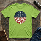 Patriotic Cosmic American Flag Mandala Graphic T-Shirt