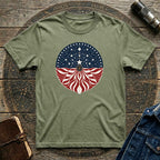 Patriotic Cosmic American Flag Mandala Graphic T-Shirt